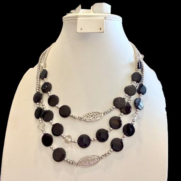 Erica Lyons & Lia Sophia Pair of Silver Tone Necklaces - Picture 3 of 10